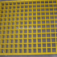 Panneaux de treillis soudés enduits de PVC de couleur jaune